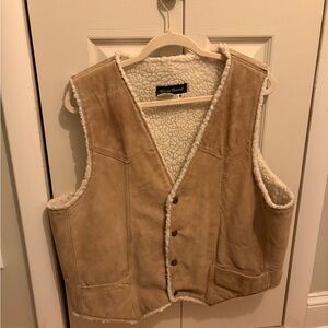 Tan Shearling Vest